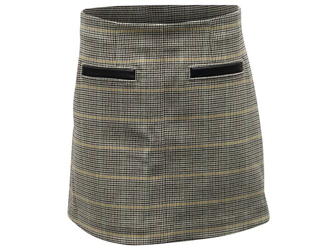 A.L.C BEIM.l.C Karierter Minirock aus beigefarbenem Polyester - Ansicht 2