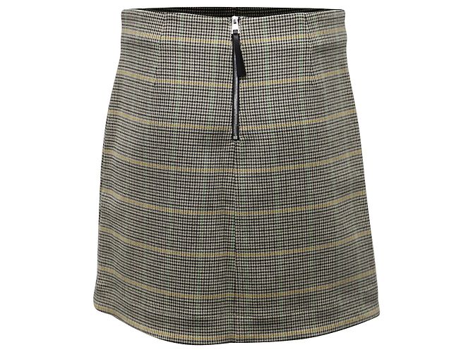 A.L.C BEIM.l.C Karierter Minirock aus beigefarbenem Polyester - Ansicht 3
