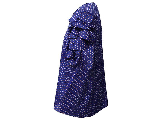 Kate Spade Puffärmel Geo Dot Top aus mehrfarbiger Seide - Ansicht 2