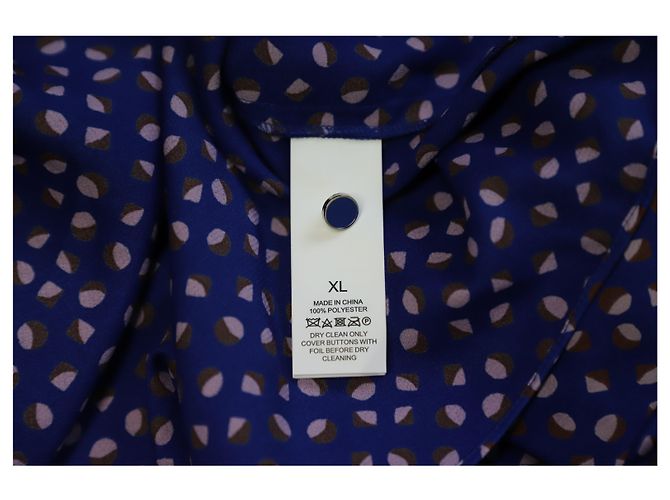Kate Spade Puffärmel Geo Dot Top aus mehrfarbiger Seide - Ansicht 9