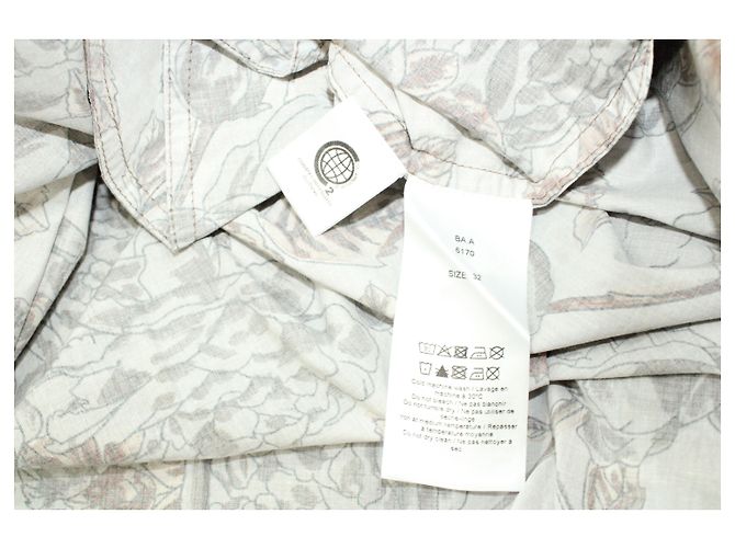 Vestido largo de popelina con estampado floral Ganni en algodón marrón Castaño - vista 4