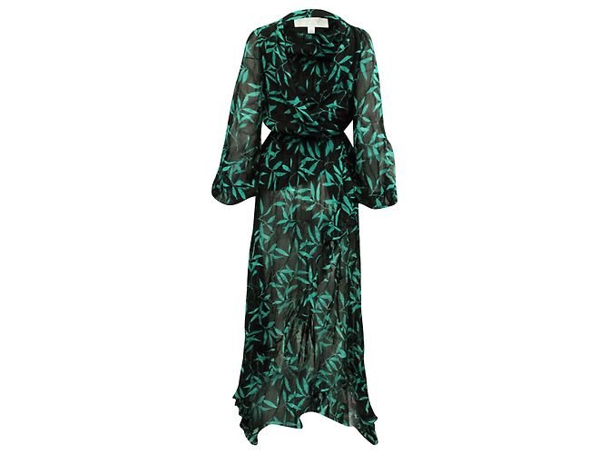 Autre Marque Caroline Constas Olivia Kleid aus grüner Seide - Ansicht 2
