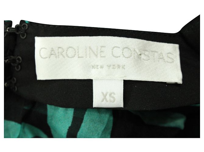 Autre Marque Caroline Constas Olivia Kleid aus grüner Seide - Ansicht 4