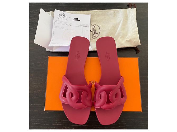Hermès Sandali Hermes Aloha 39 Bordò - vista 2