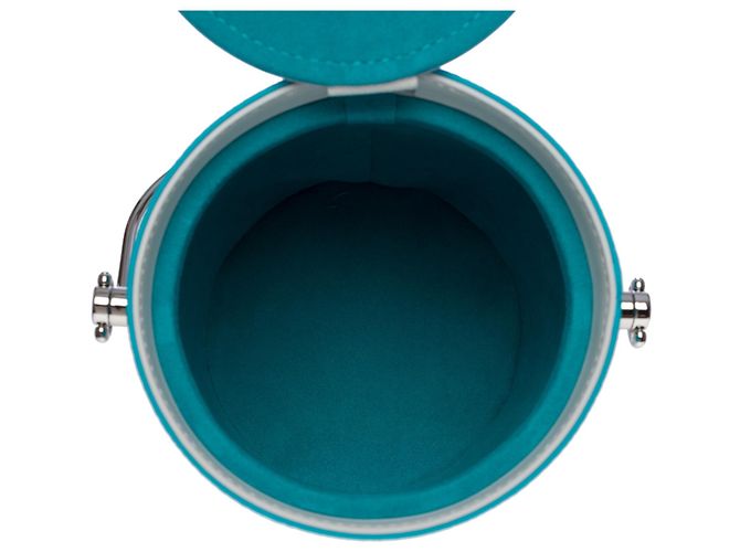 Louis Vuitton Sublime e rara borsa LV Paint Can blu turchese e bianca Bianco - vista 7