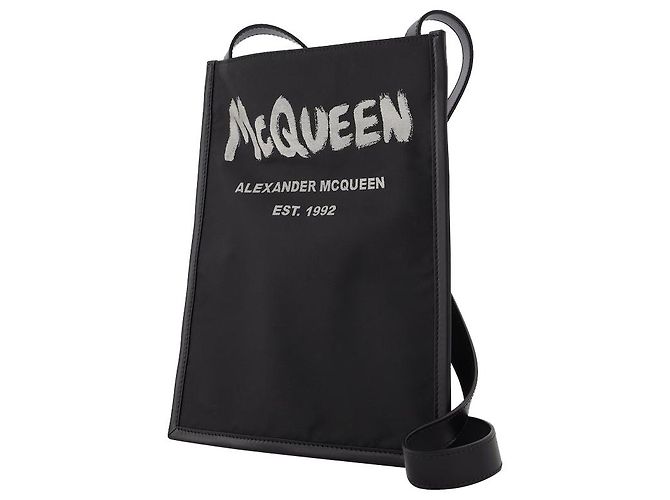 Alexander Mcqueen Graffiti-Telefon-Hülse in Schwarzweiss - Ansicht 2