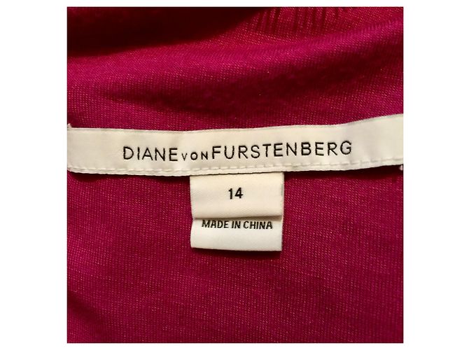 Diane Von Furstenberg DvF Zarita Spitzenkleid mit U-Ausschnitt in Fuchsia - Ansicht 7