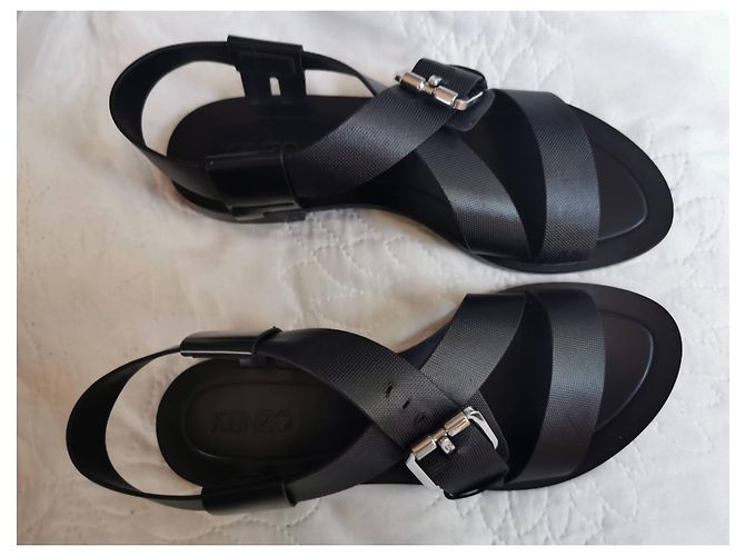 Sandali Kenzo in pelle nera con cinturino grosso Nero - vista 2