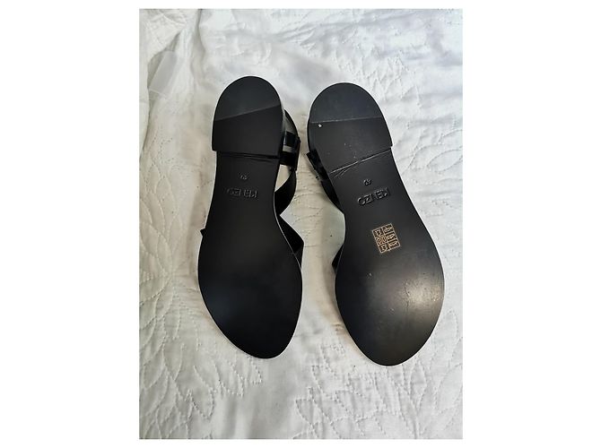 Sandali Kenzo in pelle nera con cinturino grosso Nero - vista 4