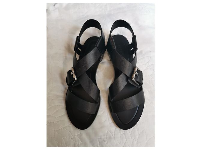 Sandali Kenzo in pelle nera con cinturino grosso Nero - vista 5