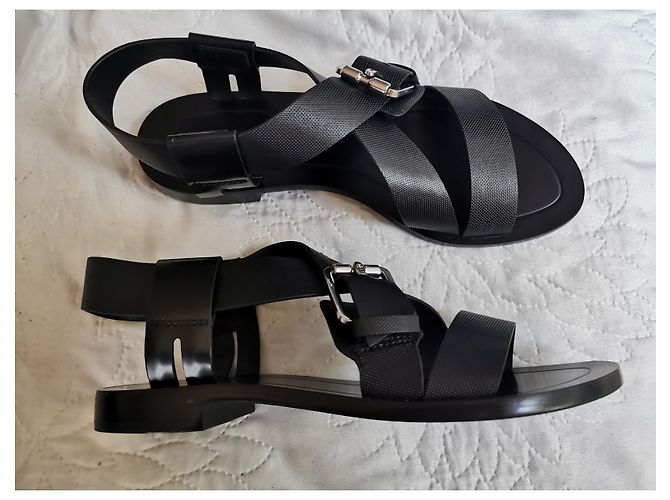 Sandali Kenzo in pelle nera con cinturino grosso Nero - vista 8