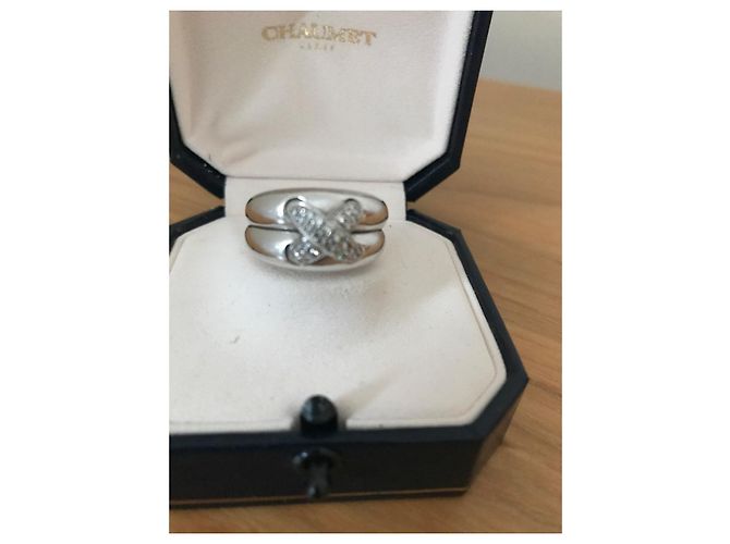 Chaumet Anello in oro bianco con maglie di diamanti - vista 5