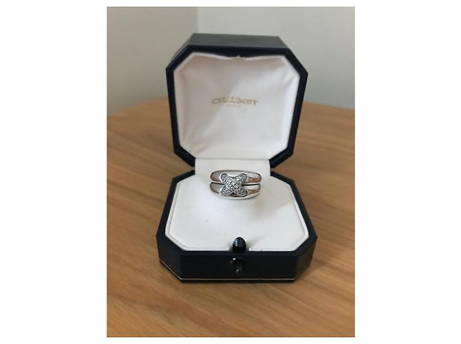 Chaumet Anello in oro bianco con maglie di diamanti - vista 8