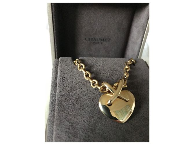 Chaumet Maglie a cuore con catena modello grande in oro giallo - vista 5
