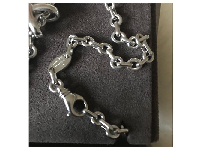 Chaumet Maglie a cuore e catena in oro bianco modello grande - vista 2