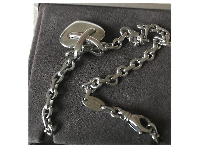 Chaumet Maglie a cuore e catena in oro bianco modello grande - vista 4