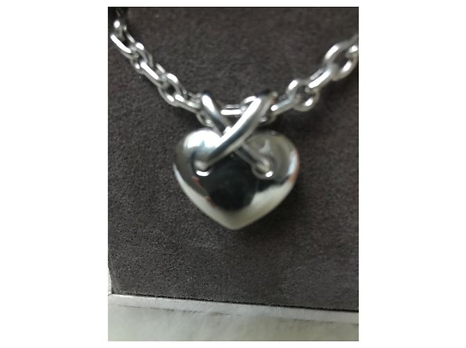 Chaumet Maglie a cuore e catena in oro bianco modello grande - vista 5