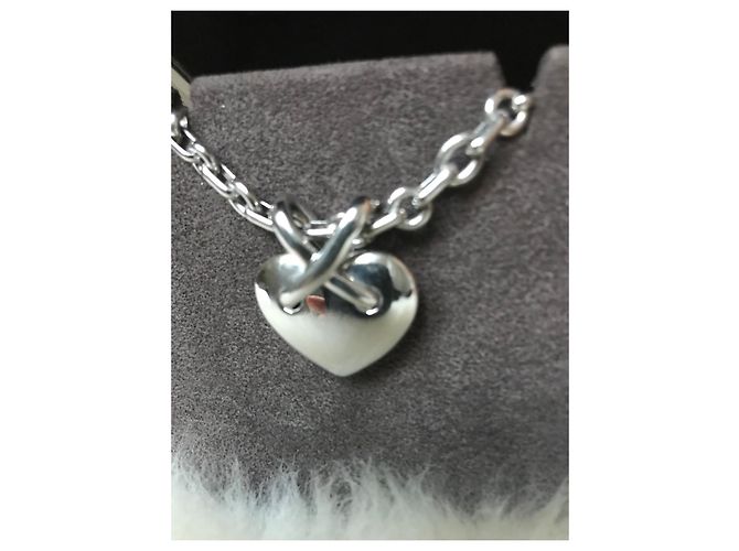 Chaumet Maglie a cuore e catena in oro bianco modello grande - vista 6