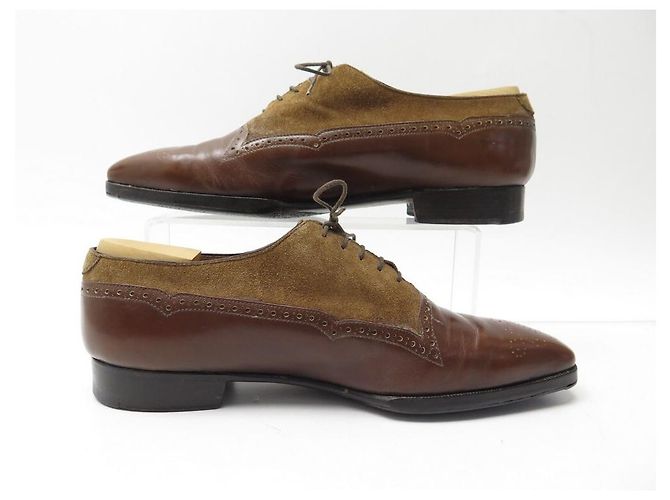 SCARPE AUBERCY RICHELIEU 6.5 41 SCARPE PELLE SCAMOSCIATA BIMATERIALE Nero - vista 2