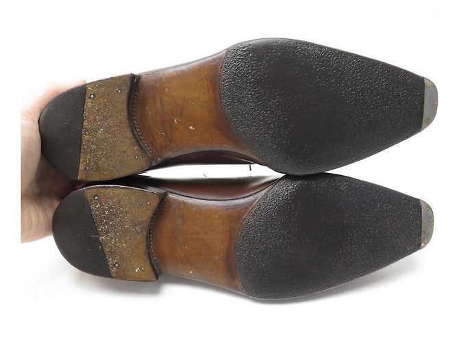 SCARPE AUBERCY RICHELIEU 6.5 41 SCARPE PELLE SCAMOSCIATA BIMATERIALE Nero - vista 3