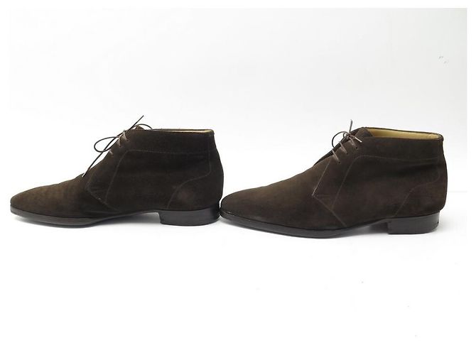 SCARPE AUBERCY STIVALI CHUKKA 6.5E 41 STIVALI IN CAMOSCIO MARRONE - vista 2