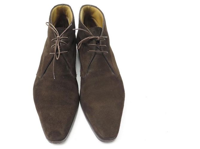 SCARPE AUBERCY STIVALI CHUKKA 6.5E 41 STIVALI IN CAMOSCIO MARRONE - vista 5