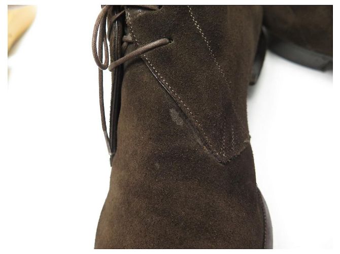 SCARPE AUBERCY STIVALI CHUKKA 6.5E 41 STIVALI IN CAMOSCIO MARRONE - vista 9