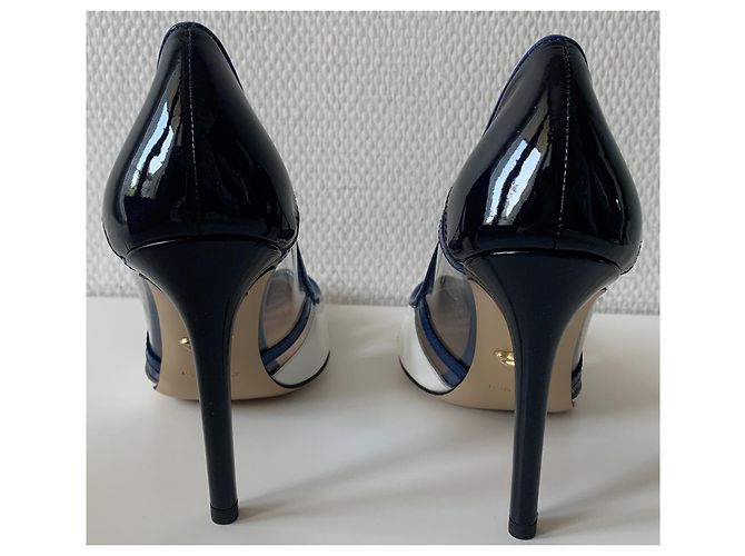 Décolleté Diane Von Furstenberg in vernice nera blu e bianca Nero Bianco - vista 3