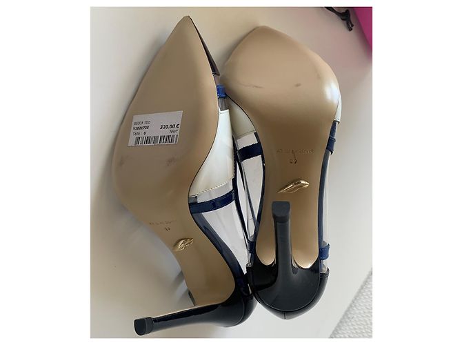 Décolleté Diane Von Furstenberg in vernice nera blu e bianca Nero Bianco - vista 8