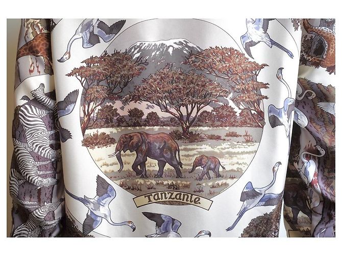 Camisa de seda Hermès Carrè Tanzanie de Robert Dallet Multicolor - vista 7
