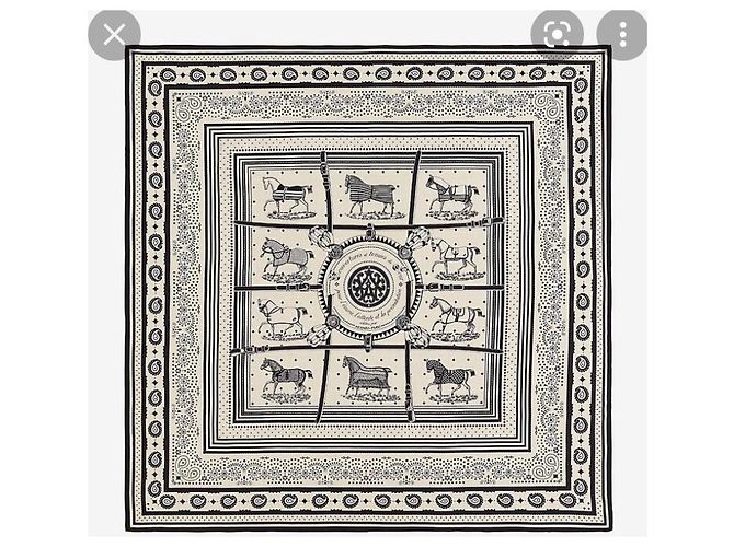 Hermès scialle 140 cms 70% cachemire 30% soie Crudo - vista 3