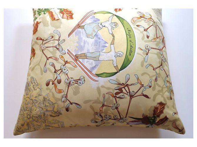Cuscino in seta Hermès Yellow - view 6