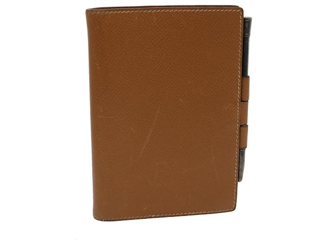 Hermès HERMES Day Planner Cover Leather Brown Auth th2596 ref.581510