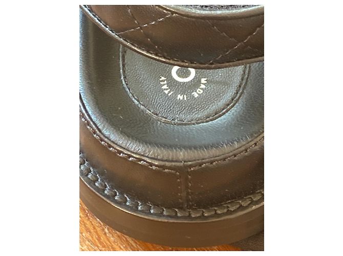 Sandali Chanel in pelle d'agnello neri Nero - vista 6