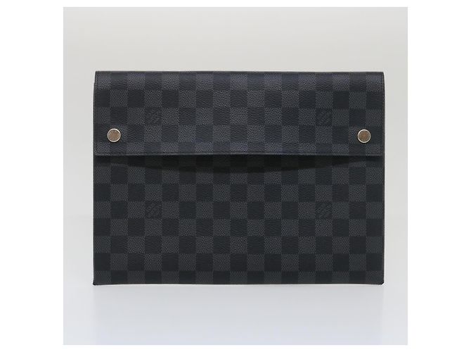 LOUIS VUITTON Damier Graphite Alpha Triple Pouch N60255 LV Aut 29633alla - vista 2