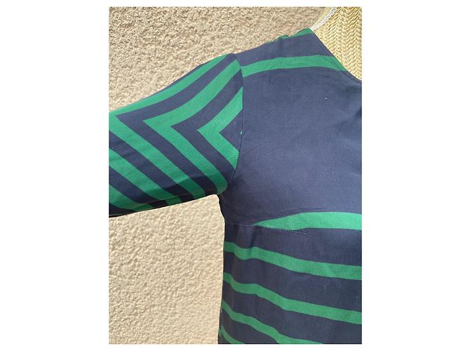 Stella Mc Cartney Abito in seta Stella McCartney Verde Blu Navy - vista 10