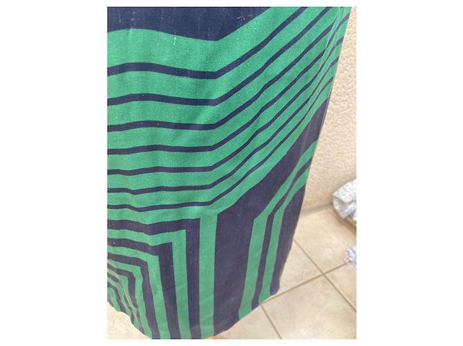 Stella Mc Cartney Abito in seta Stella McCartney Verde Blu Navy - vista 4