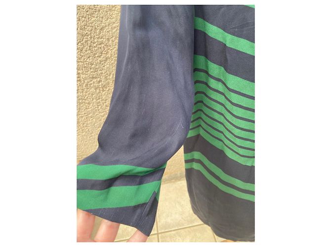 Stella Mc Cartney Abito in seta Stella McCartney Verde Blu Navy - vista 6