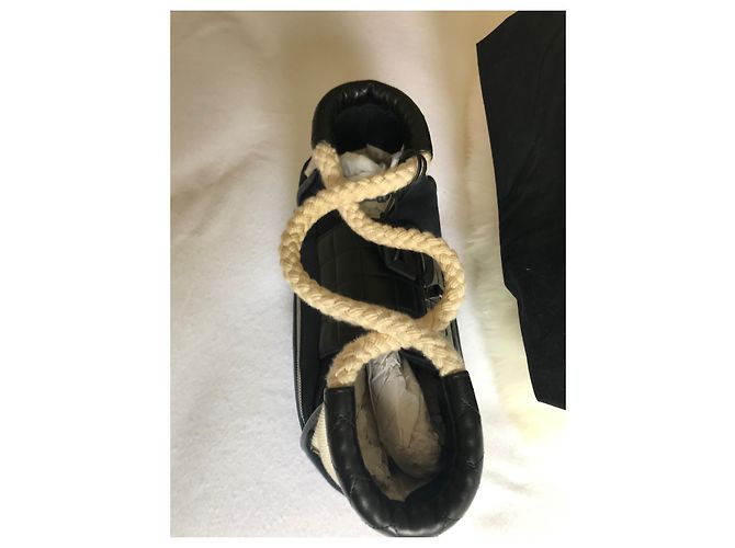 Borsa Chanel N in tela 5 Nero Bianco sporco - vista 10