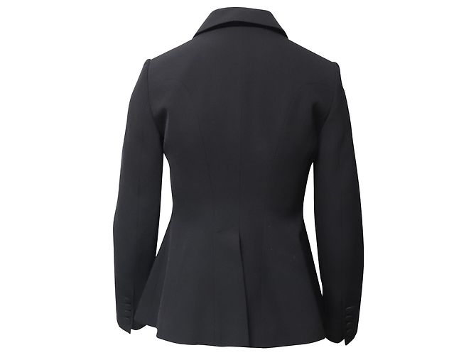 Blazer Burberry dalla linea semi svasata in lana nera Nero - vista 2