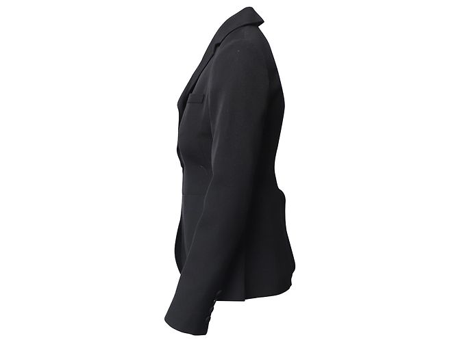 Blazer Burberry dalla linea semi svasata in lana nera Nero - vista 3