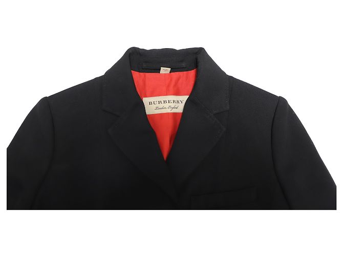 Blazer Burberry dalla linea semi svasata in lana nera Nero - vista 6