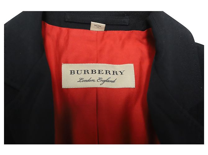 Blazer Burberry dalla linea semi svasata in lana nera Nero - vista 7