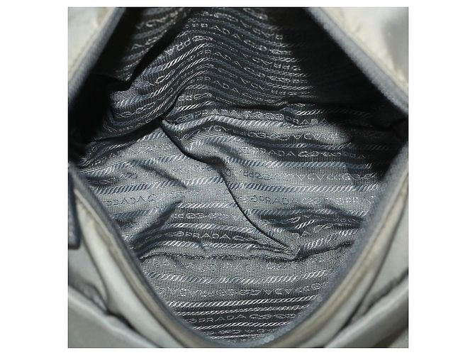 PRADA Borsa A Tracolla Nylon Grigio Auth ar6903 - vista 11