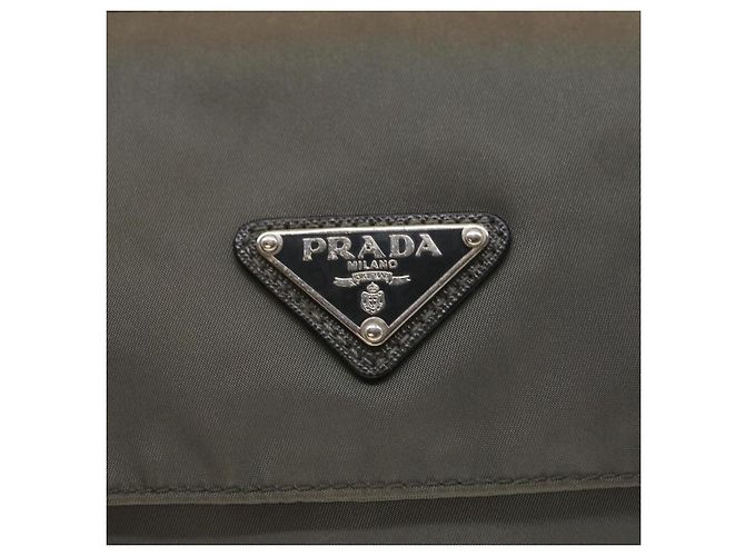 PRADA Borsa A Tracolla Nylon Grigio Auth ar6903 - vista 17