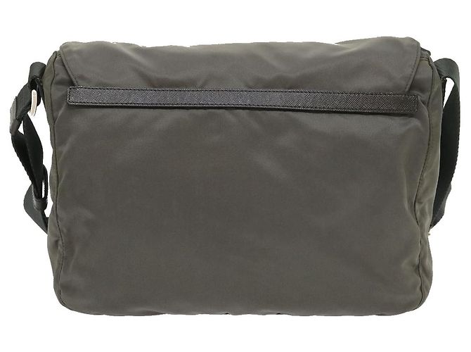 PRADA Borsa A Tracolla Nylon Grigio Auth ar6903 - vista 3