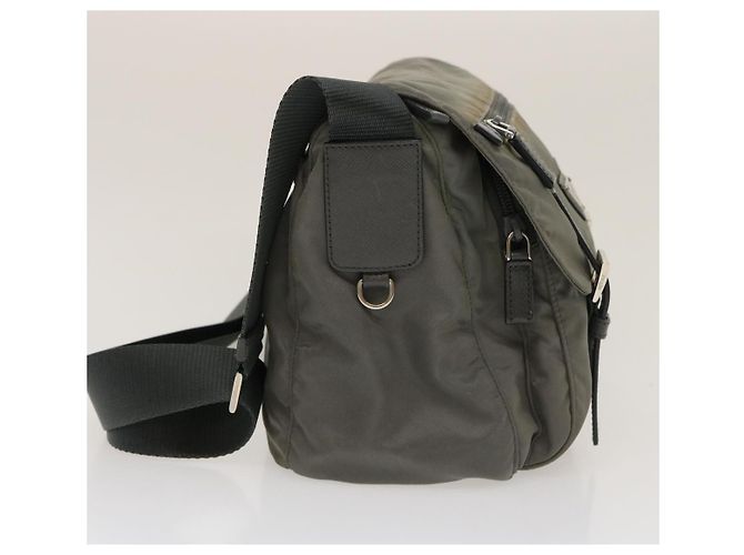 PRADA Borsa A Tracolla Nylon Grigio Auth ar6903 - vista 5