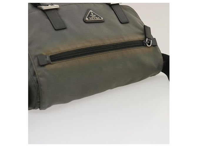 PRADA Borsa A Tracolla Nylon Grigio Auth ar6903 - vista 7
