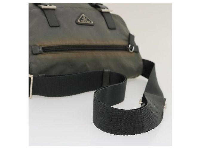 PRADA Borsa A Tracolla Nylon Grigio Auth ar6903 - vista 8