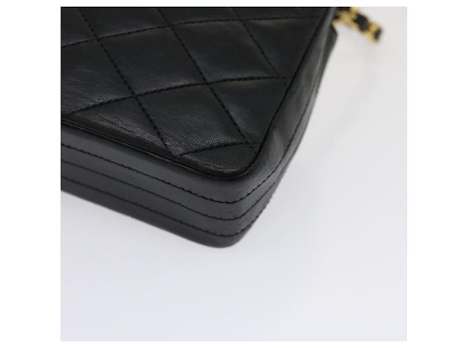 CHANEL Matelasse Borsa a spalla Pelle di agnello Nero Oro CC Auth jk1831 D'oro - vista 15